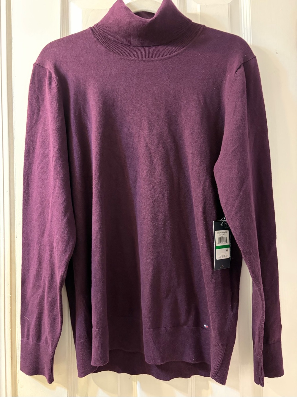Tommy Hilfiger Women's Beautiful Purple Stella Turtleneck Sweater Size L New!